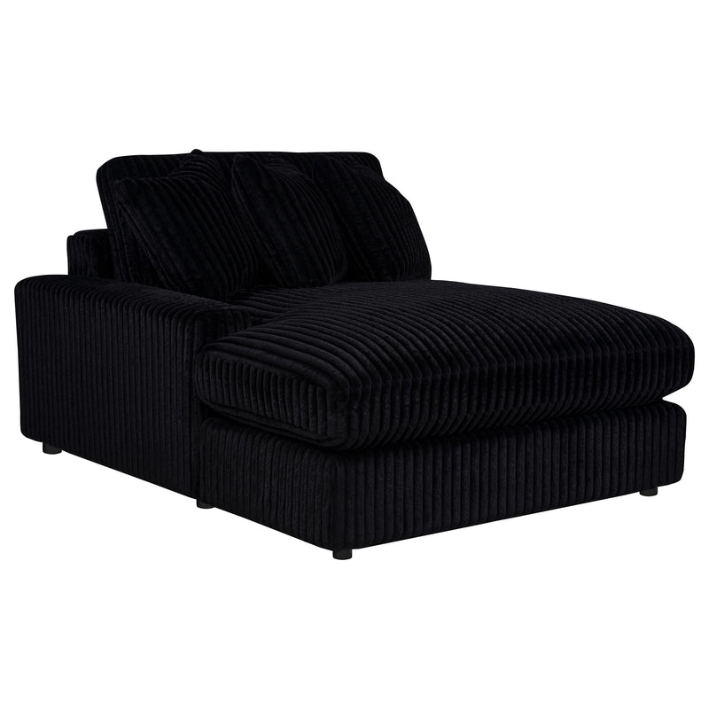 Blaine Upholstered Reversible Chaise Sectional Sofa Black