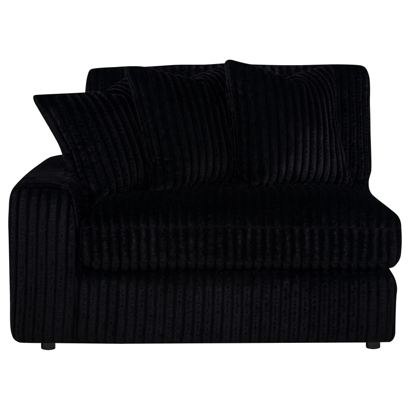 Blaine Upholstered Reversible Chaise Sectional Sofa Black