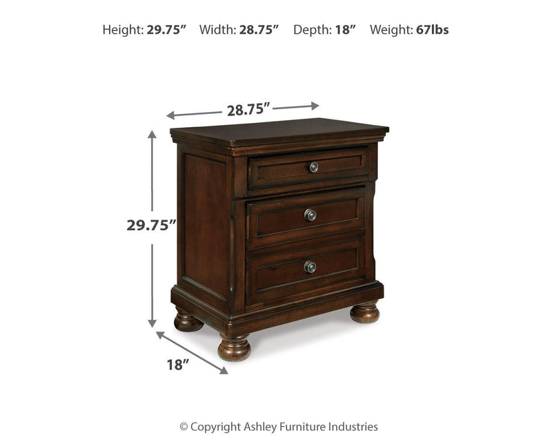 Porter Two Drawer Night Stand