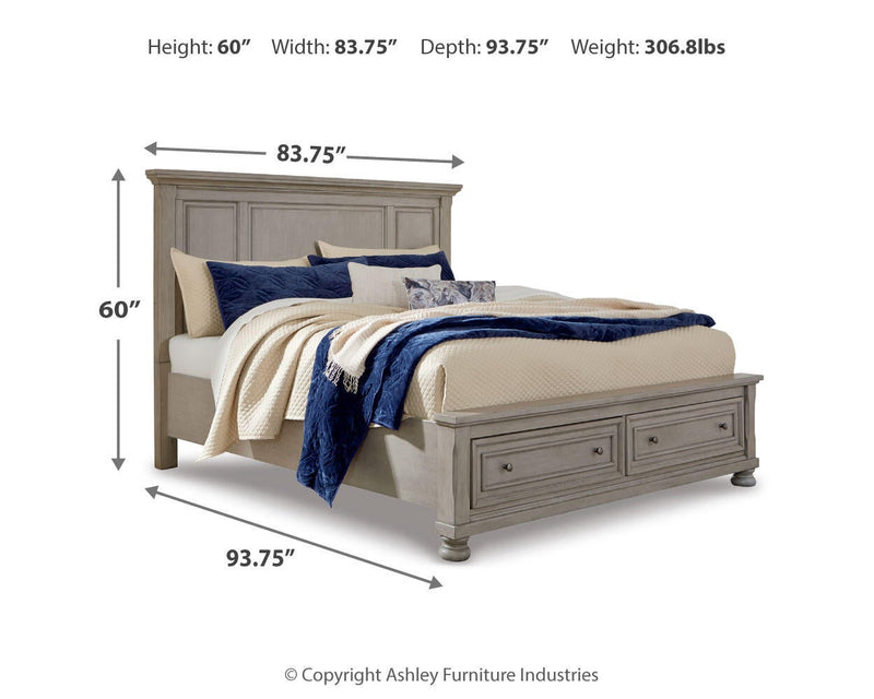 Lettner California King Panel Storage bed