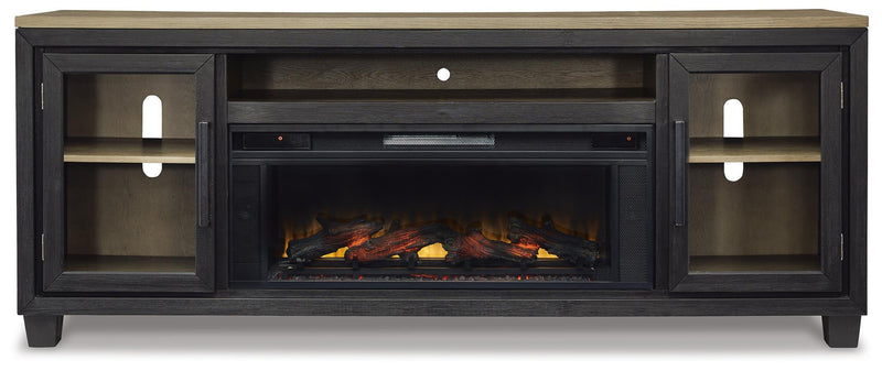 Foyland 83" TV Stand with Electric Fireplace