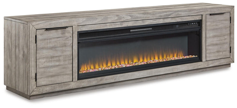 Naydell 92" TV Stand with Electric Fireplace