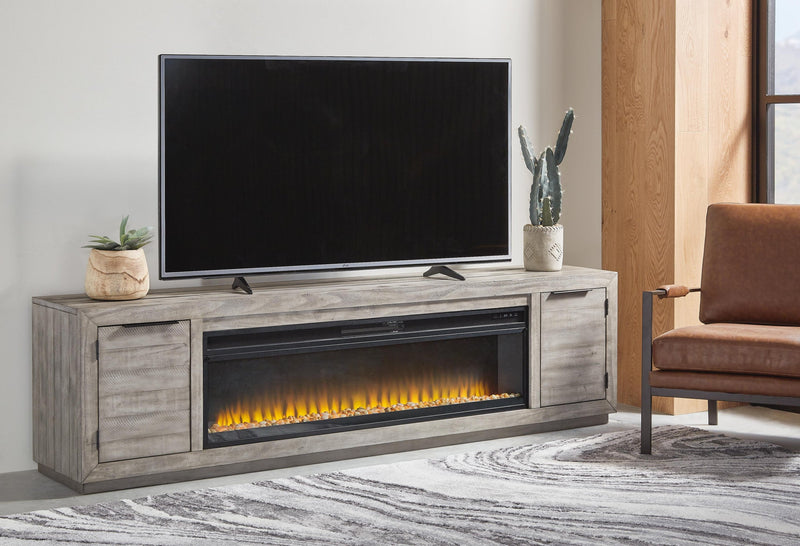 Naydell 92" TV Stand with Electric Fireplace