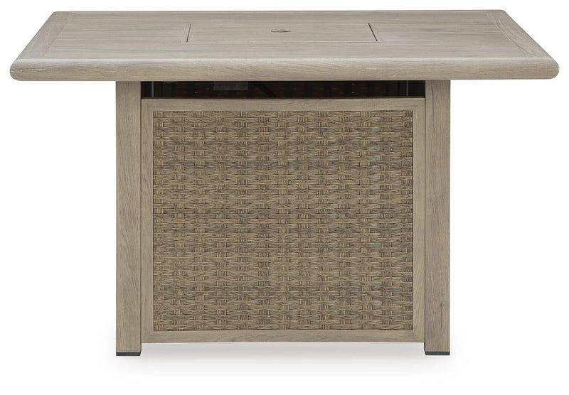 Cliff Trails Square Fire Pit Table