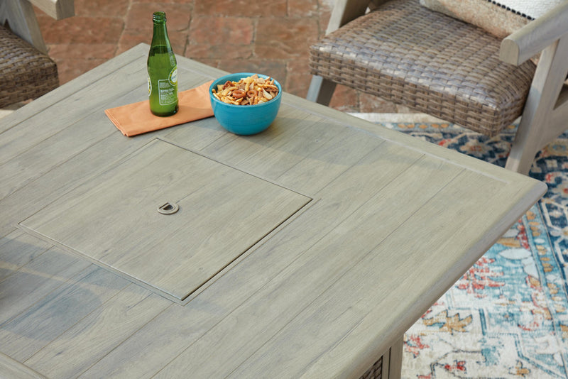 Cliff Trails Square Fire Pit Table