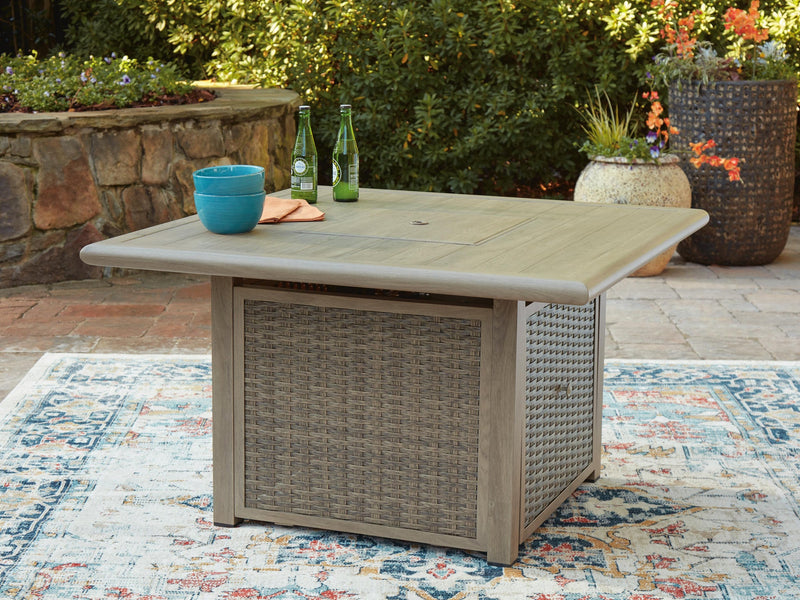 Cliff Trails Square Fire Pit Table