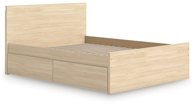 Onita Queen Panel Platform Bed with 1 Side Storage