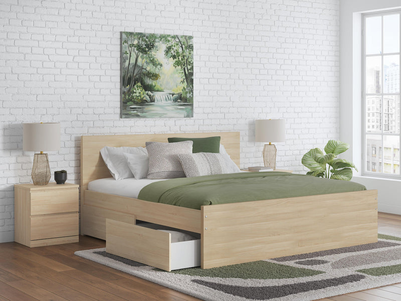 Onita Queen Panel Platform Bed with 1 Side Storage