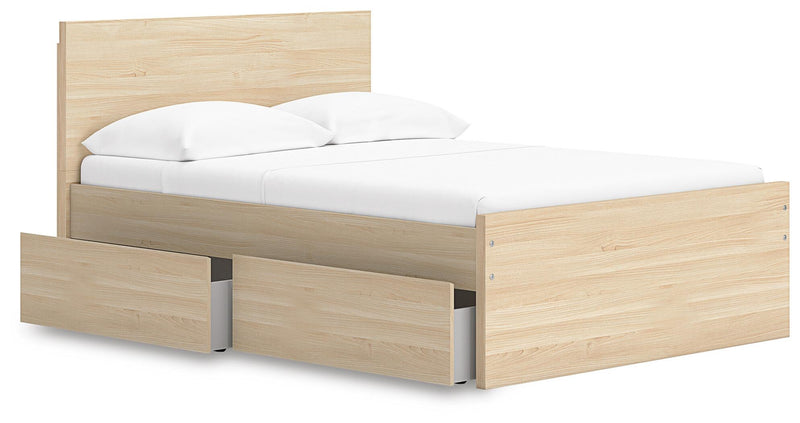Onita Full Panel Platform Bed with 1 Side Storage
