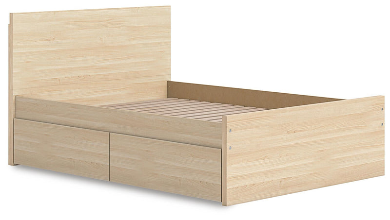 Onita Full Panel Platform Bed with 1 Side Storage