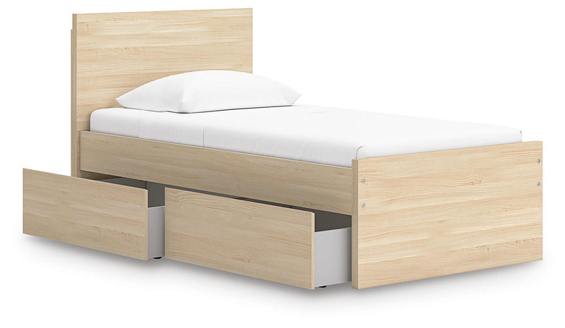 Onita Twin Panel Platform Bed with 1 Side Storage