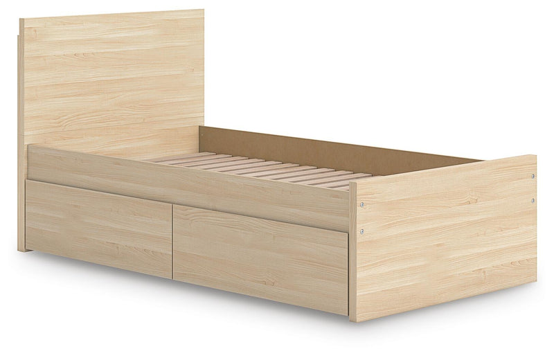 Onita Twin Panel Platform Bed with 1 Side Storage