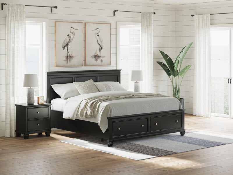 Lanolee King Panel Storage Bed