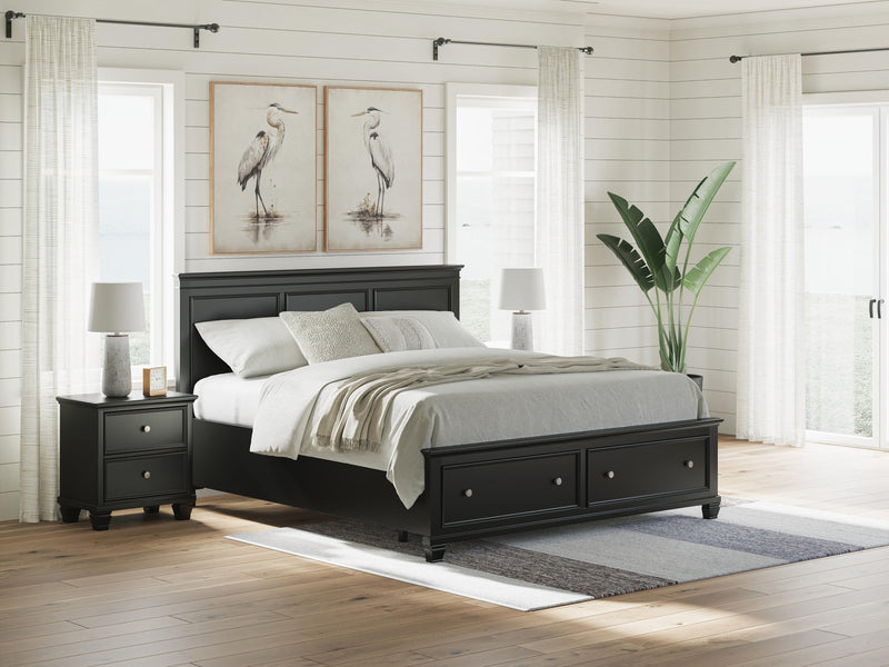 Lanolee California King Panel Storage Bed