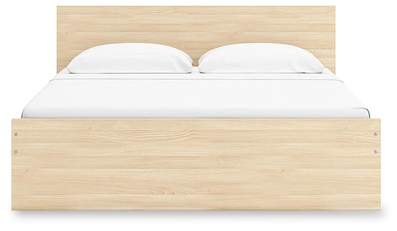 Onita King Panel Platform Bed with 1 Side Storage
