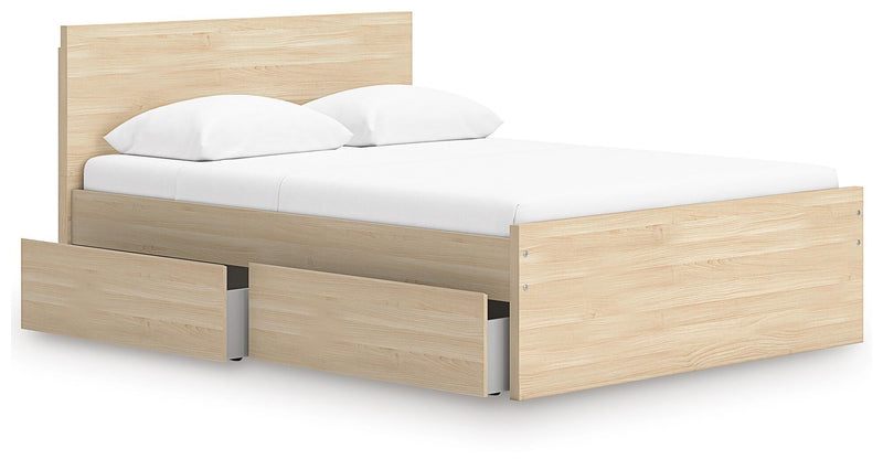 Onita Full Panel Platform Bed with 2 Side Storage