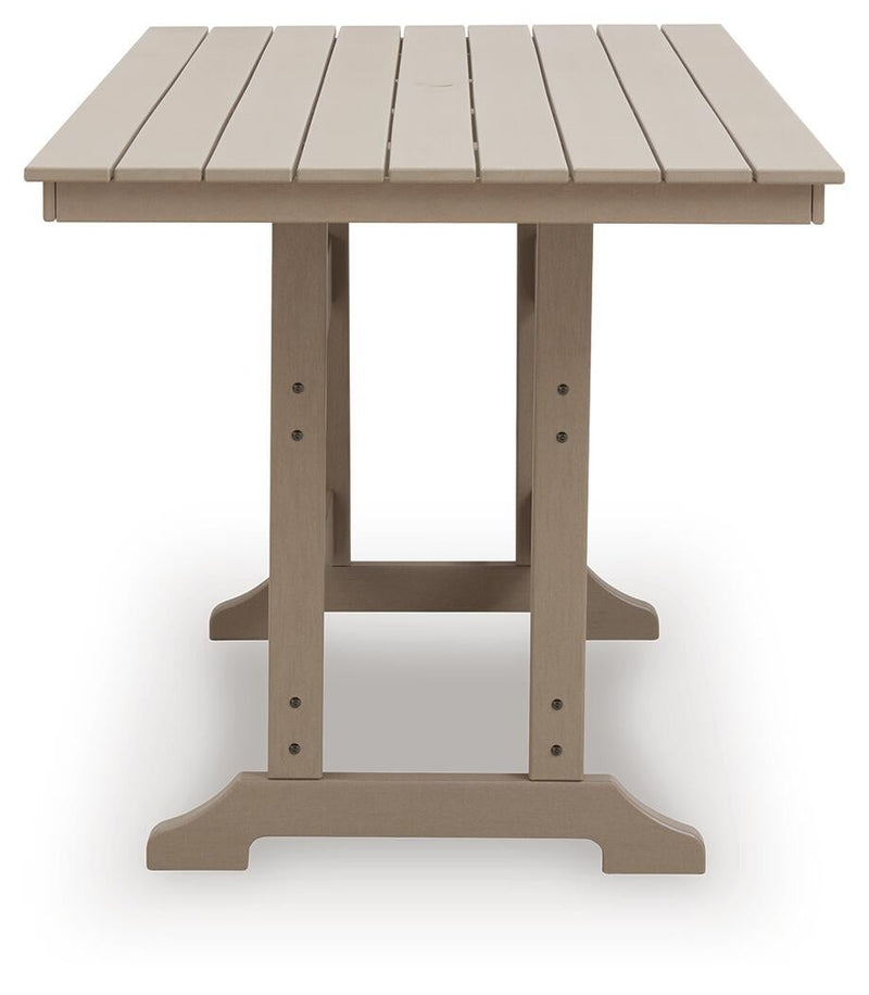 Seacliff Beach RECT COUNTER TABLE W/UMB OPT