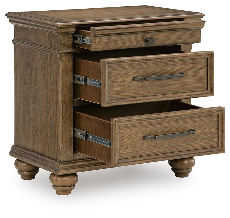 Karallin Three Drawer Night Stand