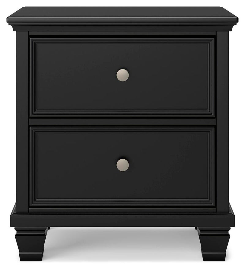 Lanolee Queen Panel Bed with Mirrored Dresser and Nightstand
