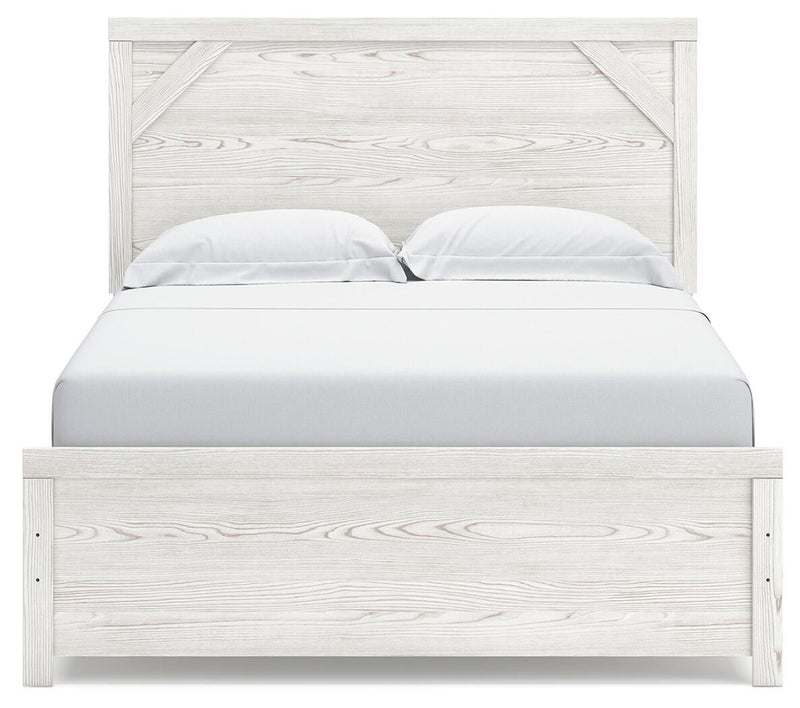 Gerridan Queen Panel Bed with Mirrored Dresser and Nightstand