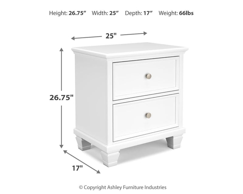 Fortman Full Panel Bed with Mirrored Dresser and Nightstand