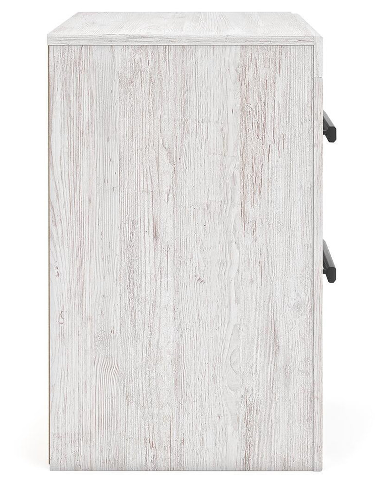 Cayboni Full Panel Bed with Mirrored Dresser and Nightstand