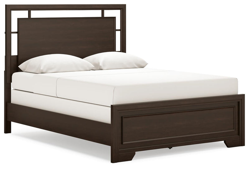 Covetown Queen Panel Bed, Dresser, Mirror, Chest and Nightstand