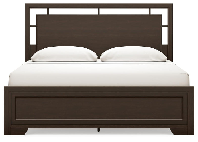 Covetown King Panel Bed, Dresser, Mirror, Chest and Nightstand
