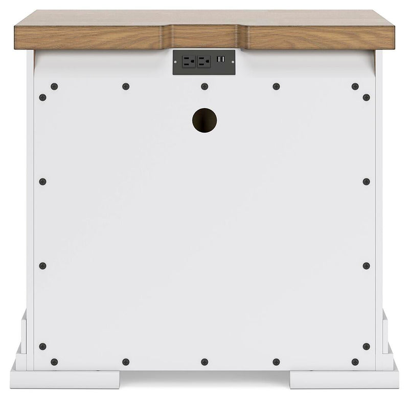 Ashbryn Queen Panel Storage Bed, Dresser, Mirror and Nightstand