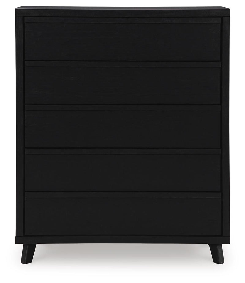Danziar King Panel Headboard, Dresser, Mirror, Chest and Nightstand