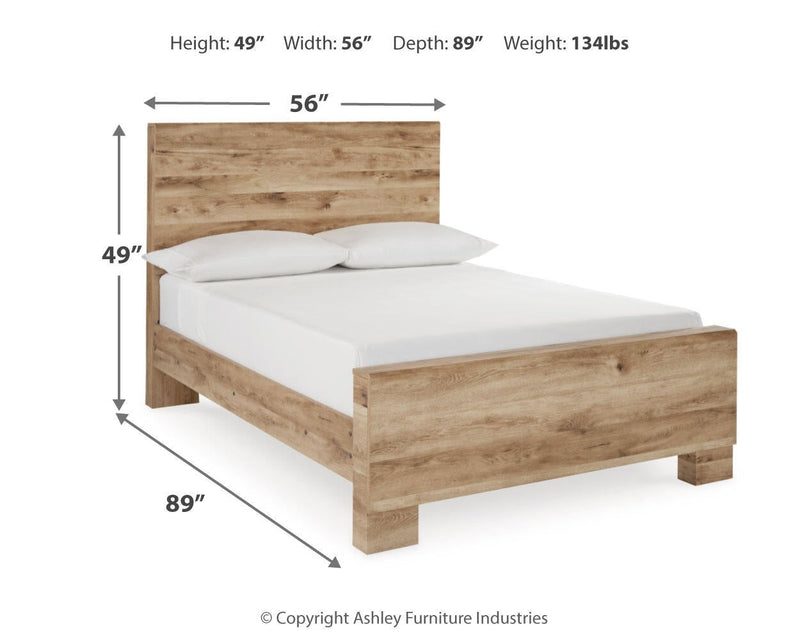 Hyanna Full Panel Bed, Dresser and Mirror
