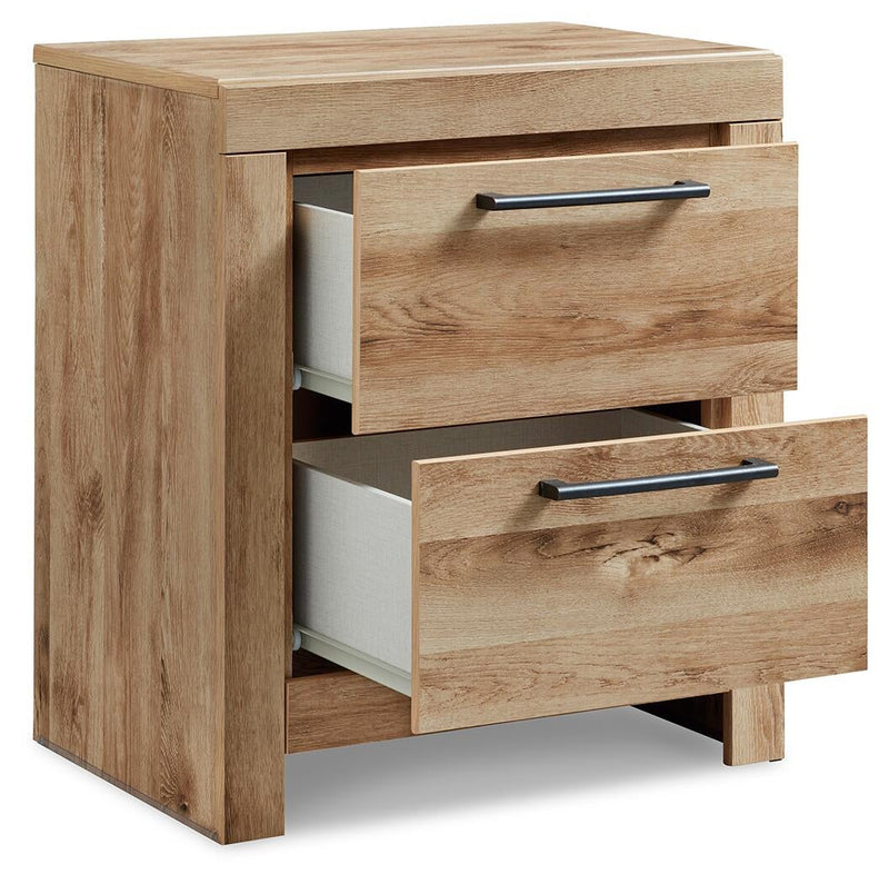 Hyanna King Panel Storage Bed with 2 Under Bed Storage Drawers, Dresser, Mirror and Nightstand