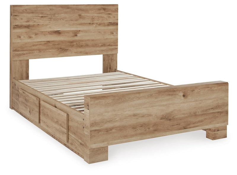 Hyanna Full Panel Bed with 2 Side Storage, Dresser, Mirror, Chest and Nightstand