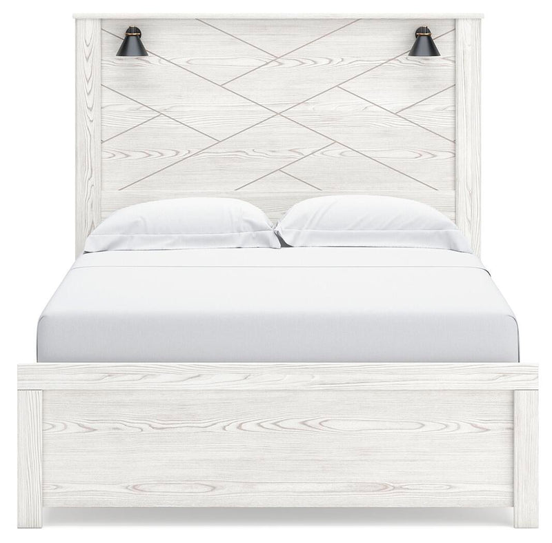 Gerridan Queen Panel Bed with Mirrored Dresser and Nightstand