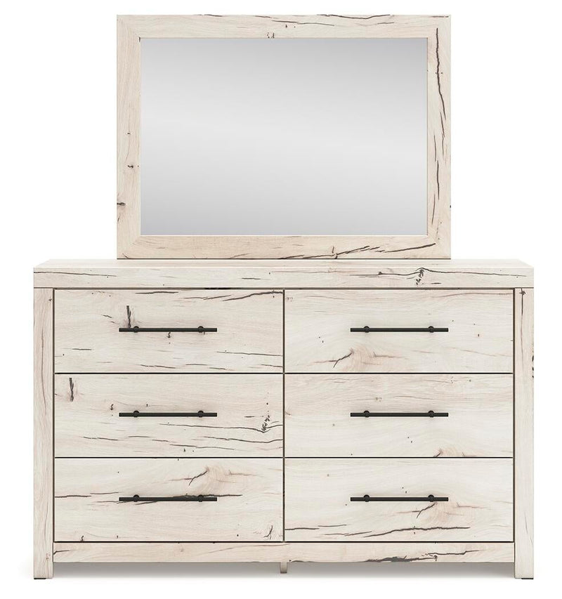 Lawroy Queen Panel Bed with Storage, Dresser, Mirror, Chest and Nightstand