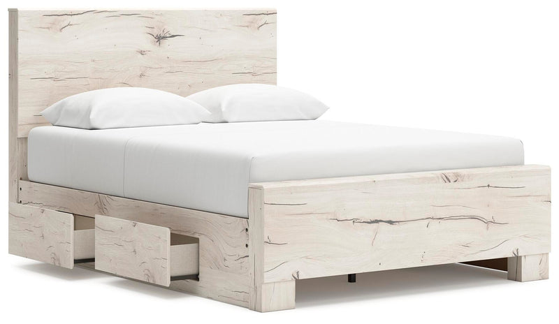 Lawroy Queen Panel Bed with Storage, Dresser, Mirror, Chest and Nightstand
