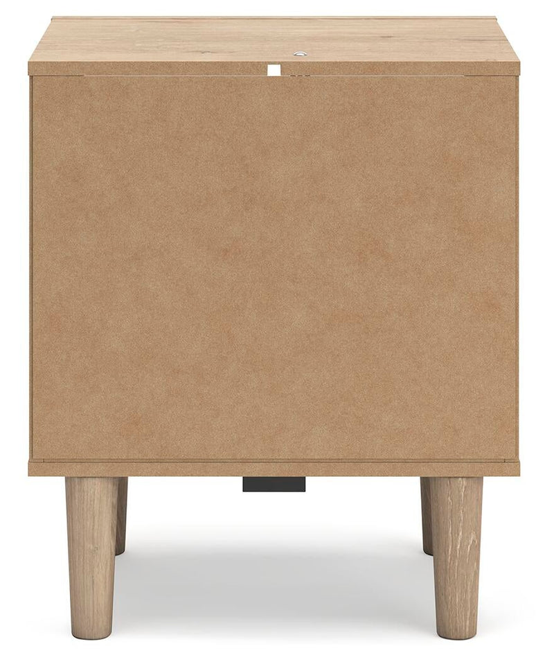 Cielden Full Upholstered Panel Bed with Mirrored Dresser, Chest and Nightstand