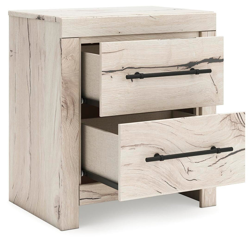 Lawroy King Panel Bed with Storage, Dresser, Mirror and Nightstand
