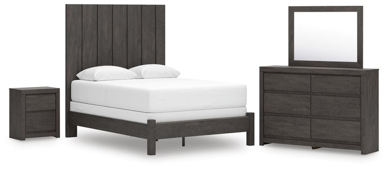 Parlayon Queen Panel Bed, Dresser, Mirror and Nightstand