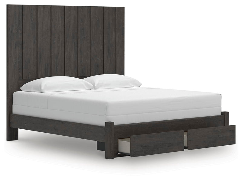 Parlayon King Panel Storage Bed, Dresser and Mirror