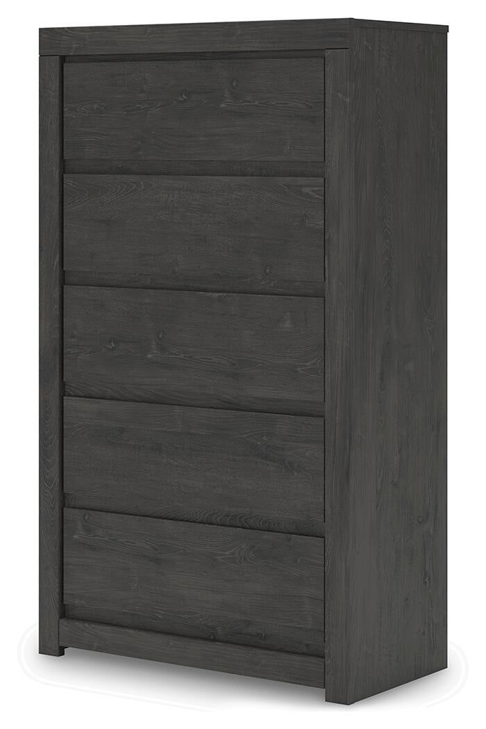 Parlayon Queen Panel Storage Bed, Dresser, Mirror, Chest and Nightstand