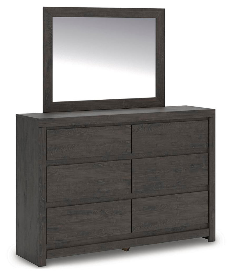 Parlayon Queen Panel Storage Bed, Dresser and Mirror