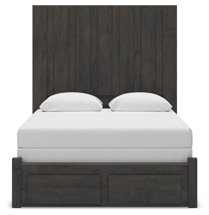 Parlayon Queen Panel Storage Bed, Dresser and Mirror