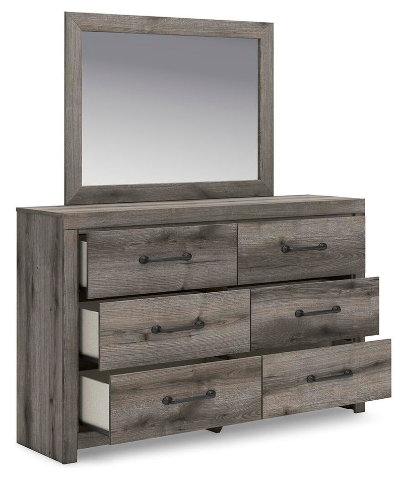 Urbanoore Twin Panel Bed with Storage, Dresser and Mirror