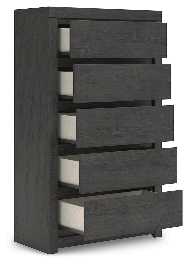 Parlayon Queen Panel Bed, Dresser, Mirror, Chest and Nightstand