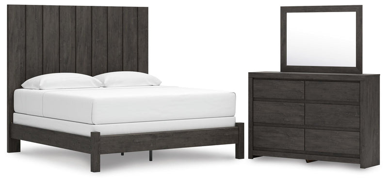 Parlayon King Panel Bed, Dresser and Mirror