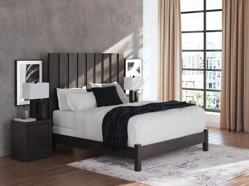 Parlayon King Panel Bed, Dresser, Mirror, Chest and Nightstand