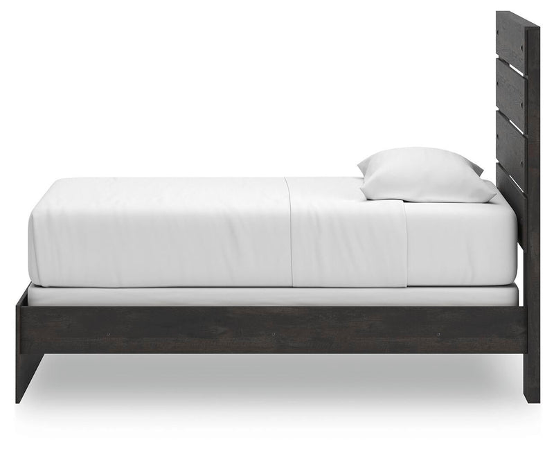 Delmorta Twin Panel Bed, Dresser and Mirror