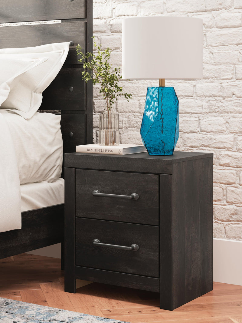 Delmorta Full Panel Bed, Dresser, Mirror and Nightstand