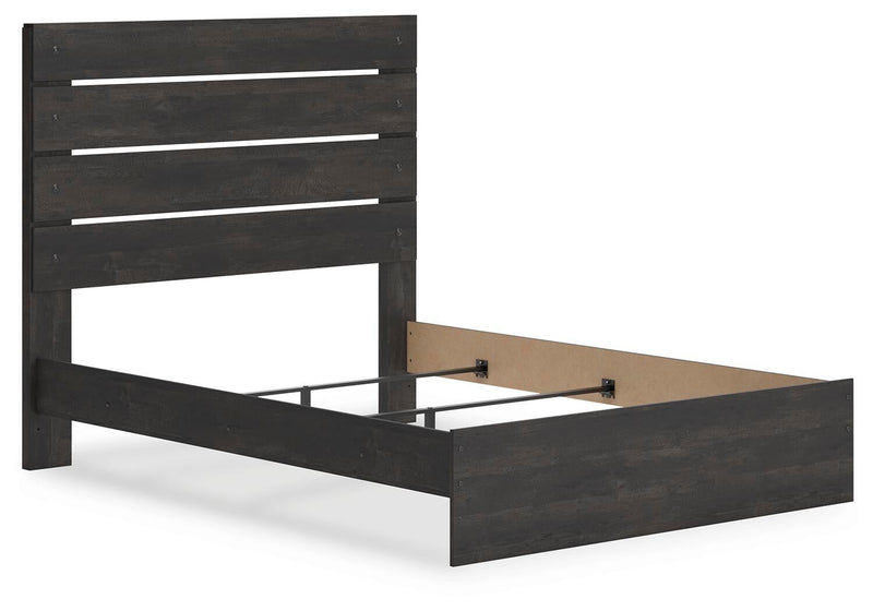 Delmorta Queen Panel Bed, Dresser, Mirror, Chest and Nightstand